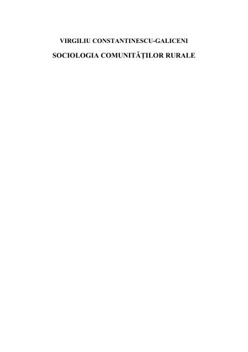 SOCIOLOGIA COMUNITĂŢILOR RURALE - Tipografia