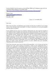 Lettre de Michel Cornu en réaction au texte de Denis Müller sur l ...