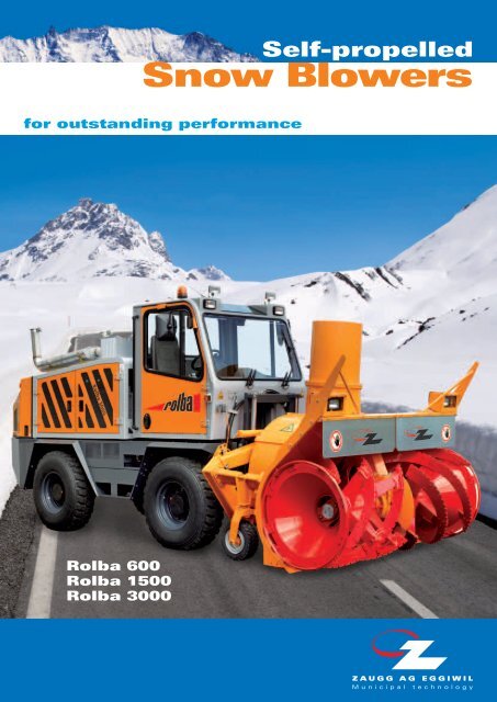 Snow Blowers - Zaugg AG Eggiwil