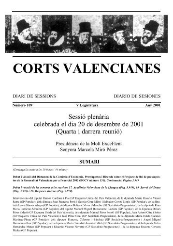 sumari - Corts Valencianes