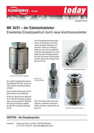 MK 36/51 â der Edelstahlableiter