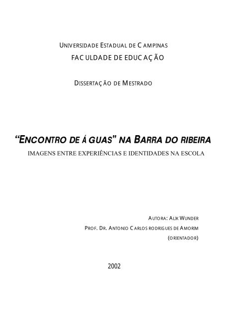 Encontro de águas na Barra do Ribeira - Unesp