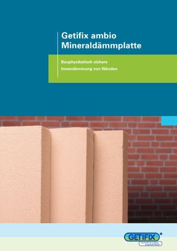 Getifix ambio Mineraldämmplatte