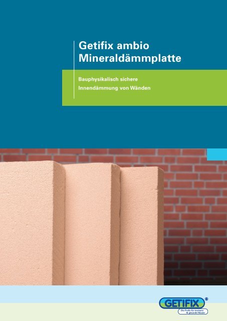 Getifix ambio Mineraldämmplatte