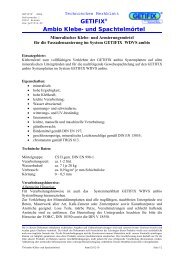 Technisches Merkblatt ambio Klebe- und SpachtelmÃ¶rtel - Getifix