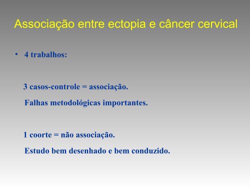 Ectopia cervical: cauterizar ou não? - Abgrj.org.br