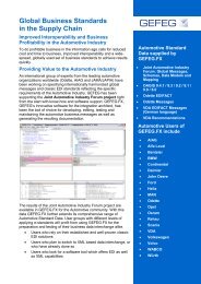 Global Business Standards in the Supply Chain - GEFEG.FX