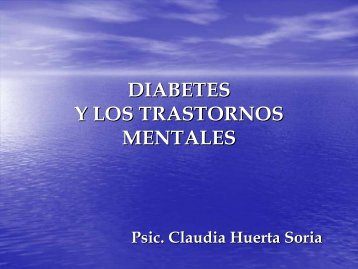 DIABETES Y LOS TRASTORNOS MENTALES - SAPTEL