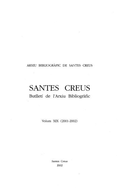 SANTES CREUS - Tinet