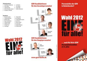 KandidatInnen-Flyer (Wahltermin: 27.11.2012) - GEW - Berlin