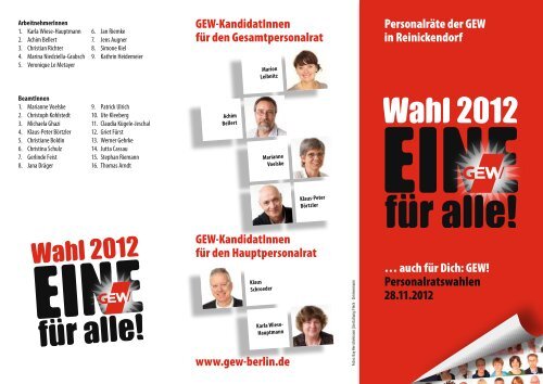 KandidatInnenflyer (Wahltermin: 28.11.2012) - GEW - Berlin