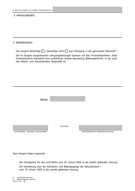 zeugnis über den mittleren schulabschluss - GEW - Berlin