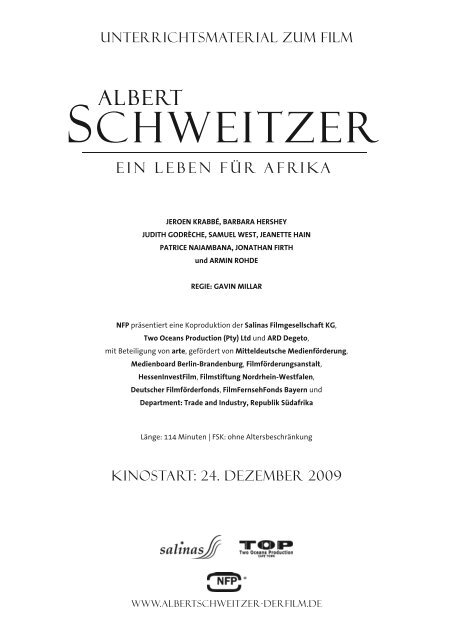 unterrichtsmaterial zum film - Albert Schweitzer