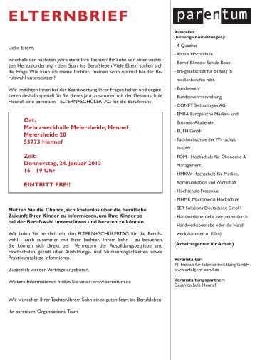 ELTERNBRIEF - Gesamtschule Hennef