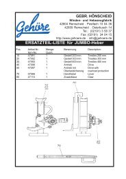 Ersatzteilliste JUMBO -  Heber - Gehoere.de