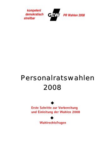 Personalratswahlen 2008 - GEW Landesverband Hessen