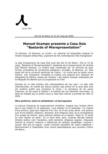 Manuel Ocampo presenta a Casa Àsia “Bastards of ... - Casa Asia