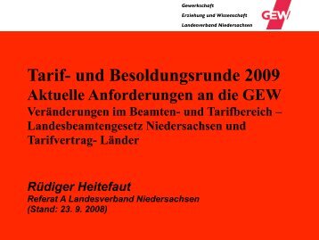 Präsentation zum Thema Veränderungen im Beamtenrecht durch die