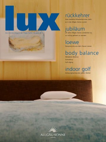 Lux - das Lifestyle Magazin (PDF) - Hotelmosaik