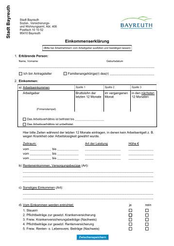 Einkommensnachweise Einkommensnachweise