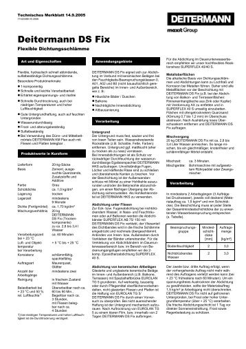 Deitermann DS Fix - Geissel Abdichtungstechnik GmbH & Co.KG