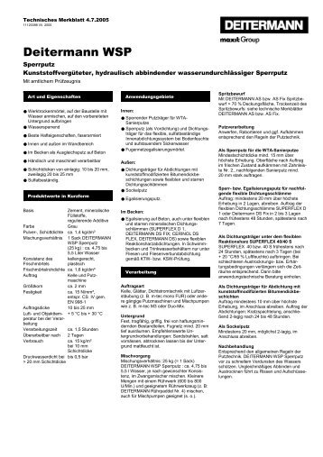 Deitermann WSP - Geissel Abdichtungstechnik GmbH & Co.KG