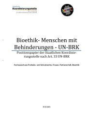 Bioethik - Menschen mit Behinderungen - UN-BRK (PDF