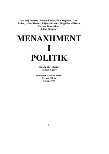 MENAXHMENT I POLITIK