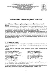 Elternbrief Nr. 1 des Schuljahres 2010/2011 - Gymnasium ...