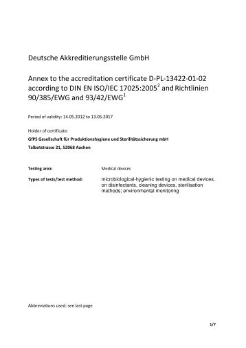 Download Accreditation Annex - GfPS - Gesellschaft für ...