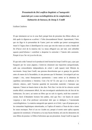 Text de la presentació (pdf)