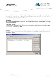 E-Mail einrichten Outlook Express 6.0 - gelsen-net