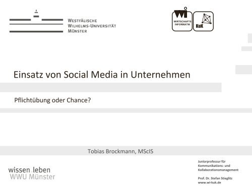 Einsatz von Social Media in Unternehmen - gelsen-net