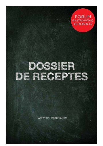 DOSSIER DE RECEPTES