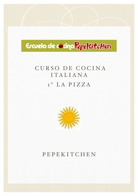 temario curso cocina italiana pizza - Pepekitchen