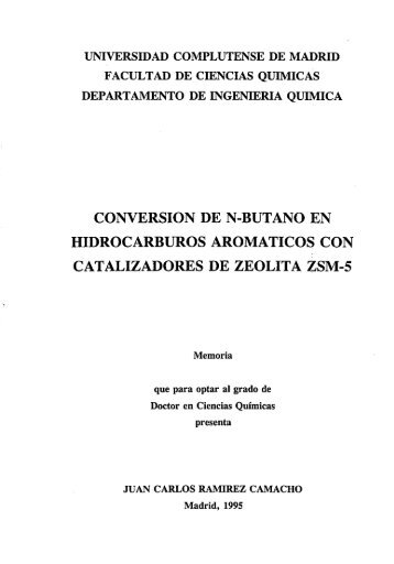 conversion de n-butano en hidrocarburos - Biblioteca de la ...