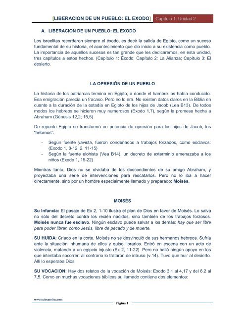 Liberacion De Un Pueblo El Exodo Tu Fe Católica