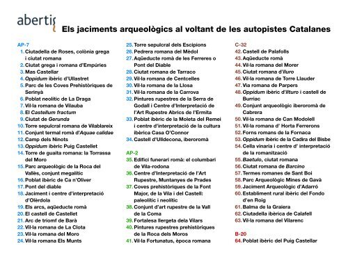 Els jaciments arqueològics al voltant de les autopistes ... - Abertis