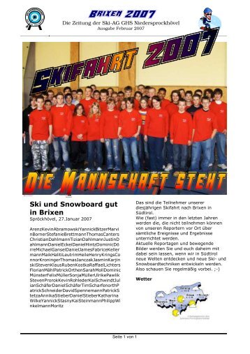 Die Skizeitung 2007 online