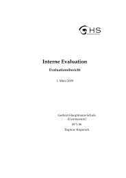 Interne Evaluation - Gerhart Hauptmann Oberschule Friedrichshagen