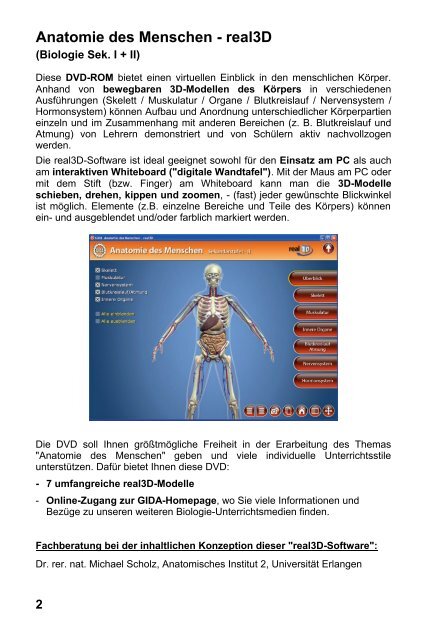 Anatomie des Menschen - real3D - GIDA