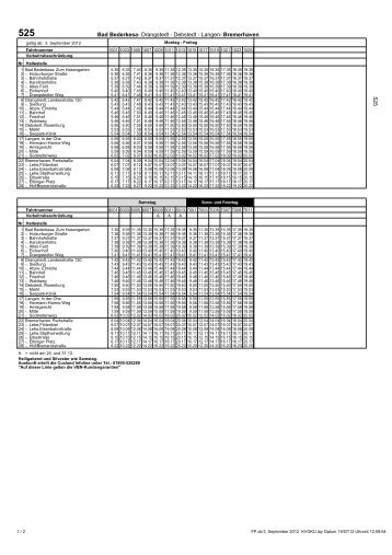 Bad Bederkesa- Drangstedt - Debstedt - Langen- Bremerhaven 525