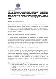 Plec de Clàusules Administratives Particulars - Ajuntament de Marratxí