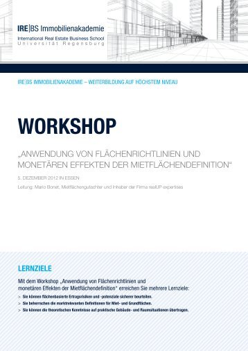 workshop - gif - Gesellschaft für Immobilienwirtschaftliche Forschung ...