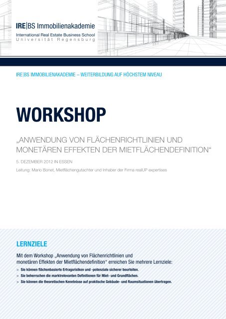 workshop - gif - Gesellschaft für Immobilienwirtschaftliche Forschung ...