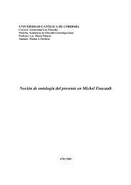 Noción de ontología del presente en Michel Foucault - Universidad ...