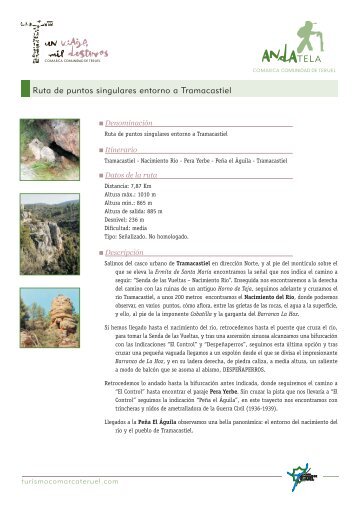 Ruta de puntos singulares entorno a Tramacastiel - Comarca ...