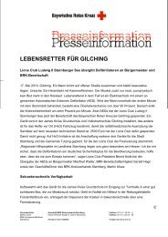 LEBENSRETTER FÜR GILCHING - Gemeinde Gilching