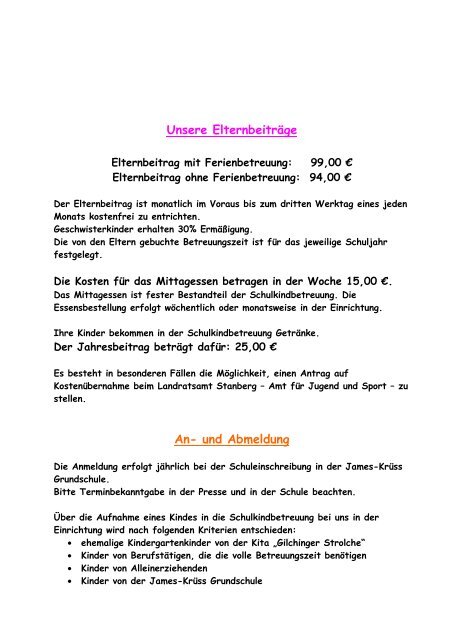 Unser Tagesablauf - Gemeinde Gilching