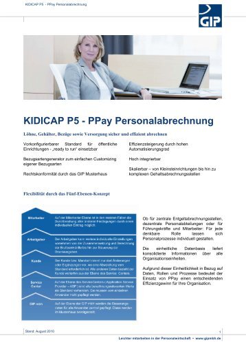 KIDICAP P5 - PPay Personalabrechnung - GiP